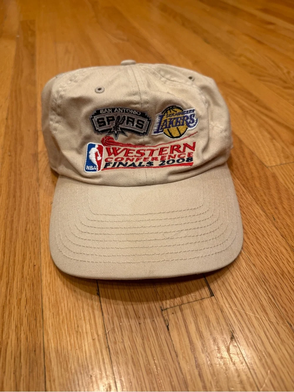 NBA Western Conference Finals 2008 Beige Baseball Cap - Spurs vs Lakers
